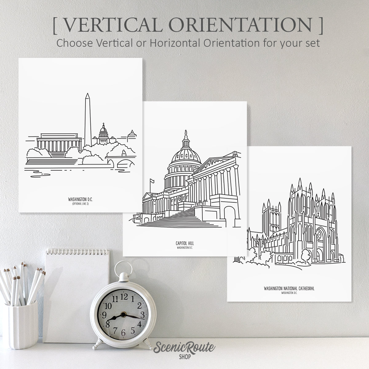 Washington DC (Set of 3 Art Prints)