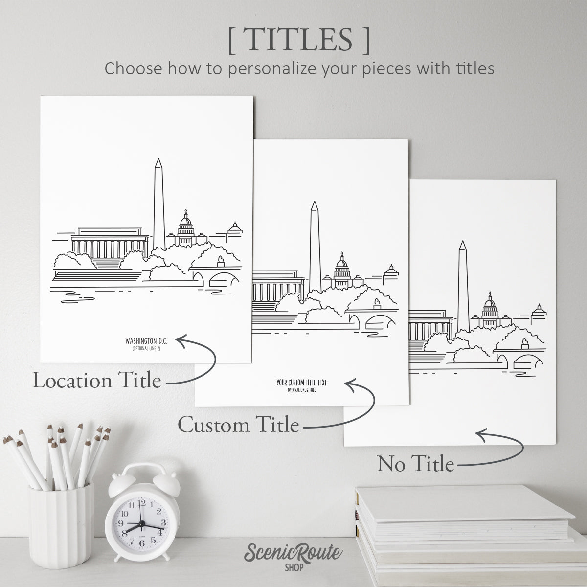 Washington DC (Set of 3 Art Prints)