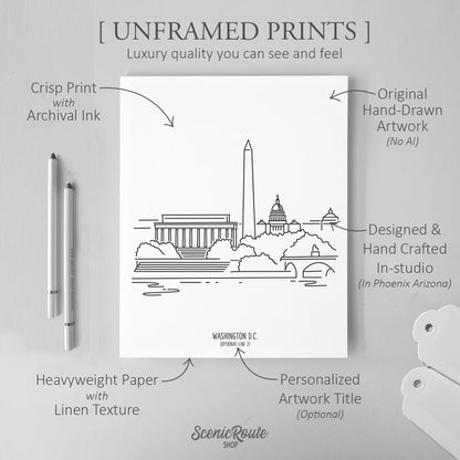 Washington DC (Set of 3 Art Prints)