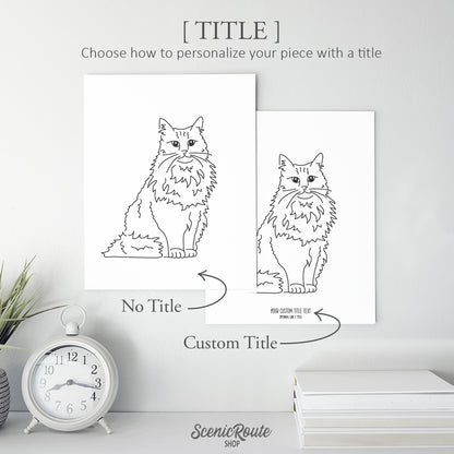 Norwegian Forest Cat Art Print