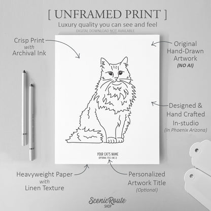 Norwegian Forest Cat Art Print