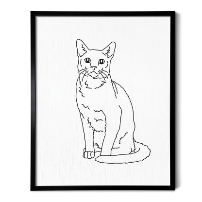 Russian Blue Cat Art Print