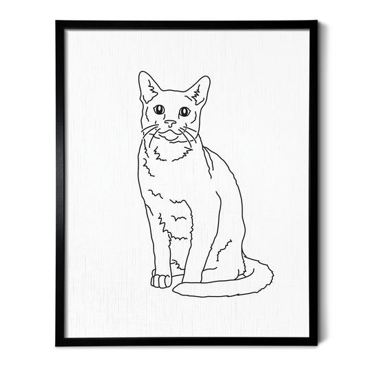 Russian Blue Cat Art Print