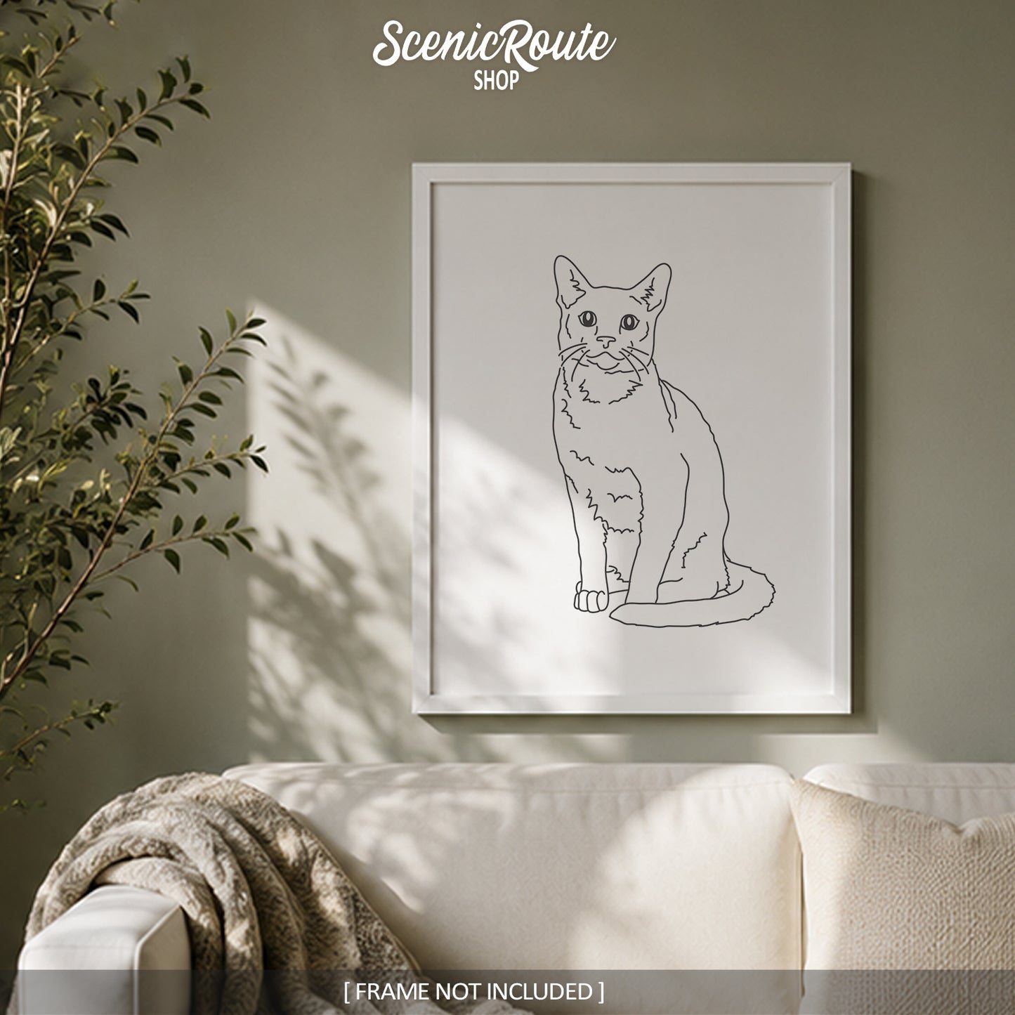 Russian Blue Cat Art Print