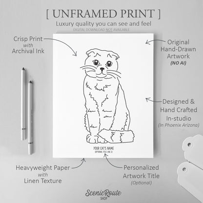 Scottish Fold Cat Art Print