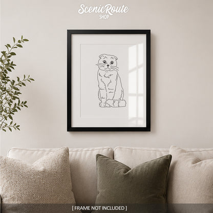 Scottish Fold Cat Art Print