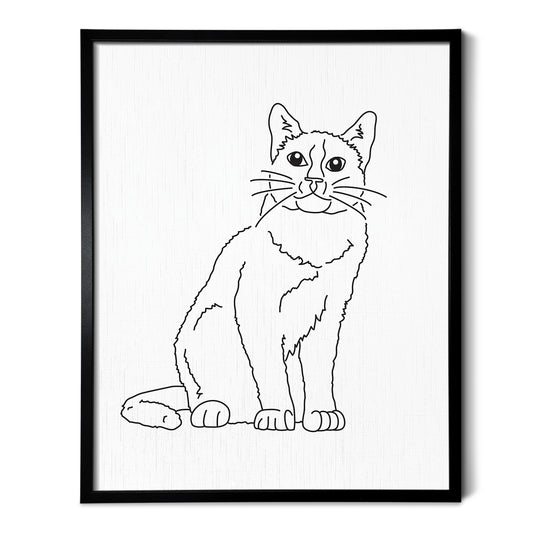 Snowshoe Cat Art Print