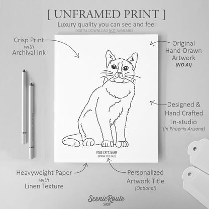 Snowshoe Cat Art Print