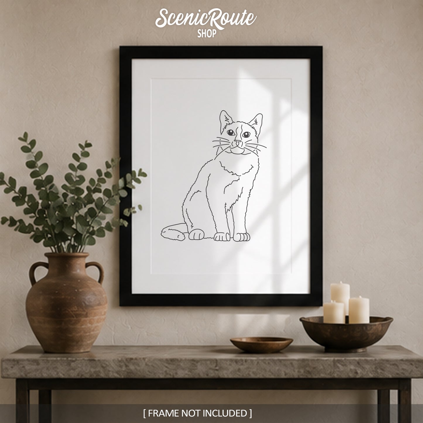 Snowshoe Cat Art Print