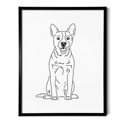 Australian Cattle Dog Art Print (Blue Heeler / Red Heeler / Queensland Heeler)