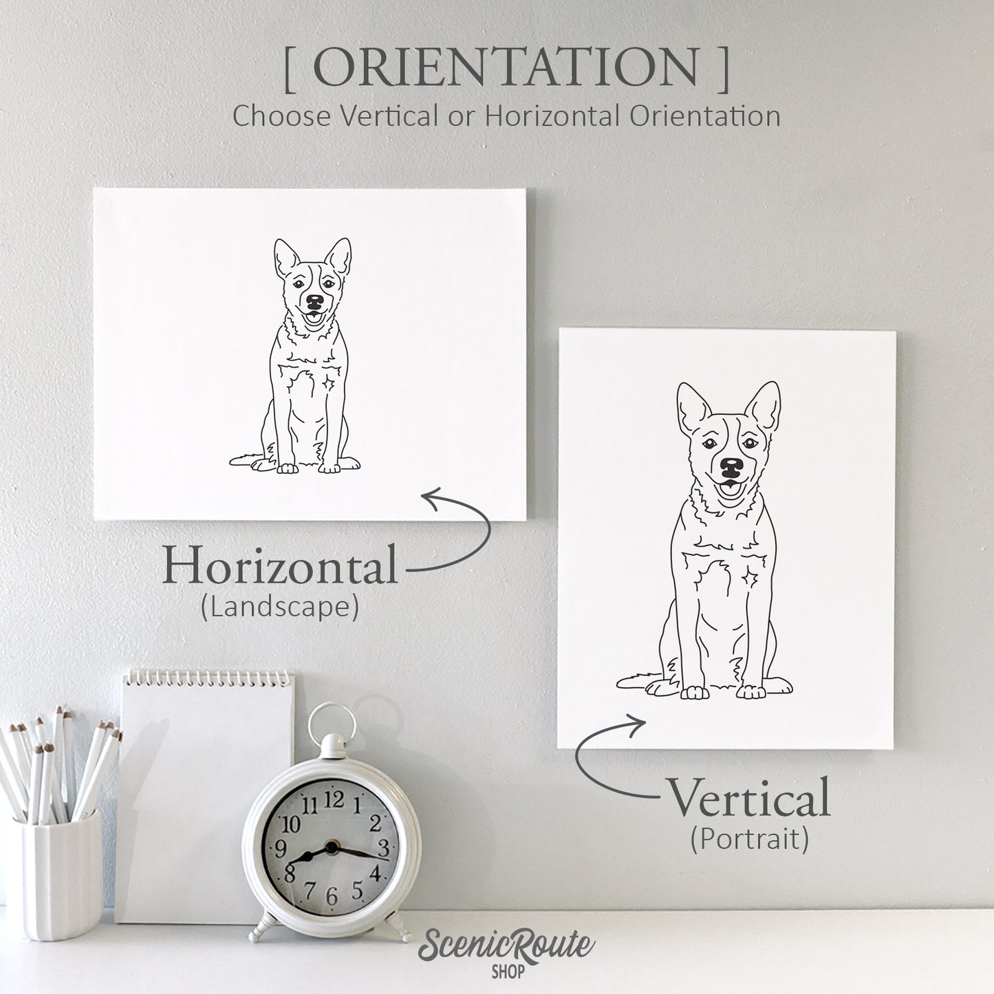 Australian Cattle Dog Art Print (Blue Heeler / Red Heeler / Queensland Heeler)