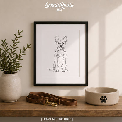 Australian Cattle Dog Art Print (Blue Heeler / Red Heeler / Queensland Heeler)