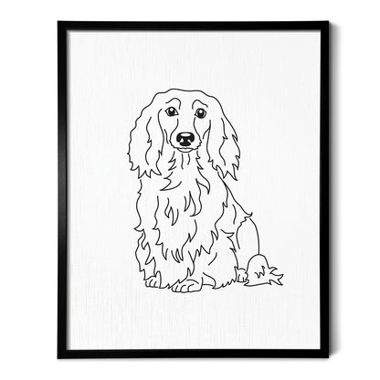 Dachshund (Long Haired) Art Print