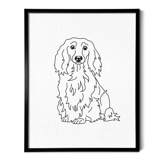 Dachshund (Long Haired) Art Print