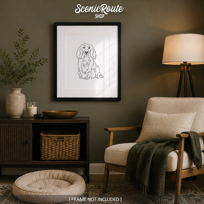Dachshund (Long Haired) Art Print