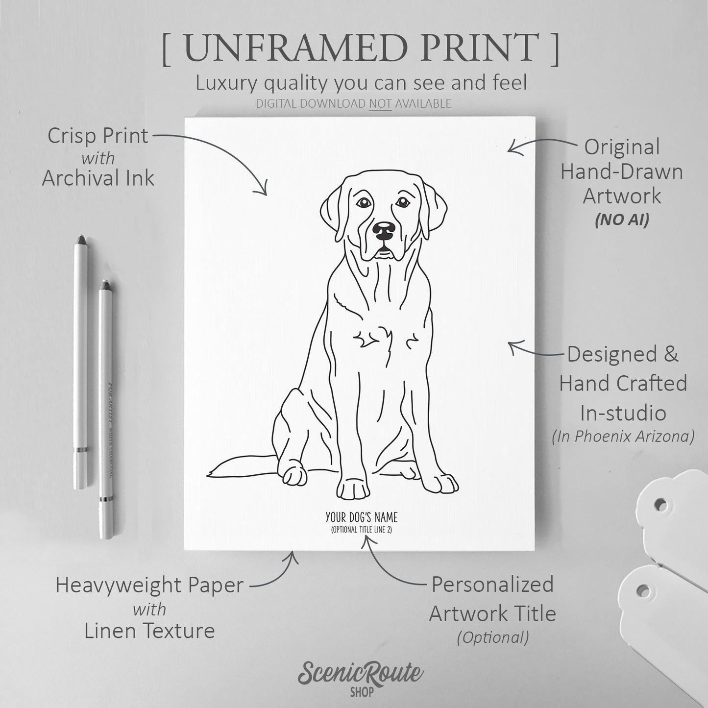 Labrador (English) Art Print
