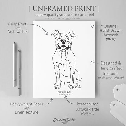 Pitbull Art Print