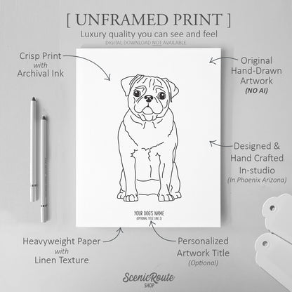 Pug Art Print