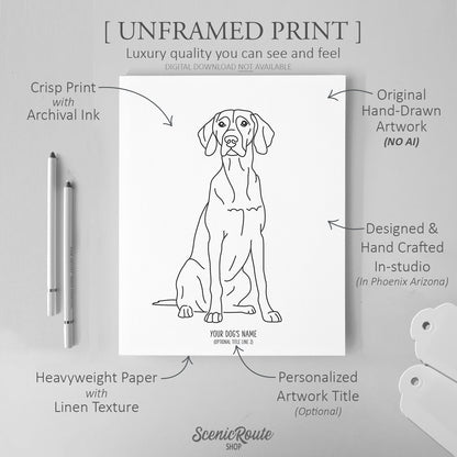 Vizsla Art Print