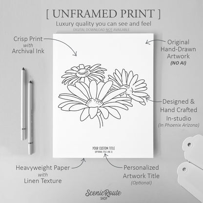 Daisy Flower Art Print
