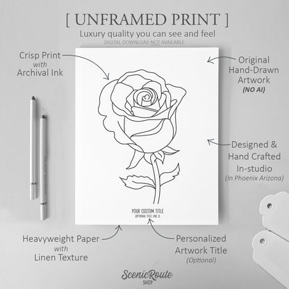 Rose Flower Art Print