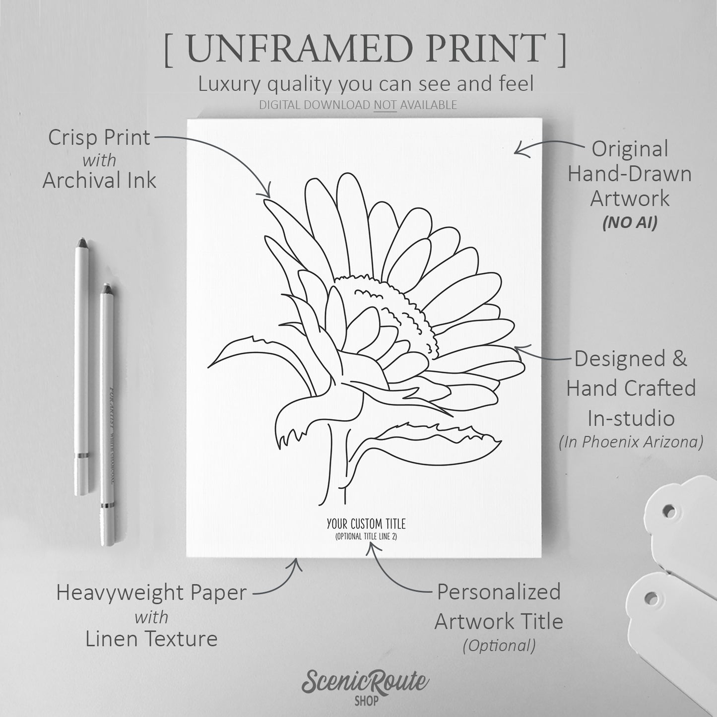 Sunflower Flower Art Print
