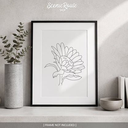 Sunflower Flower Art Print