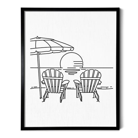 Beach Chair Art Print