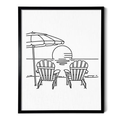 Beach Chair Art Print