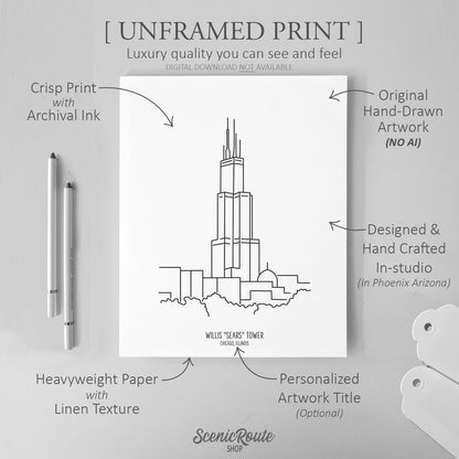 Chicago Willis "Sears" Tower Art Print