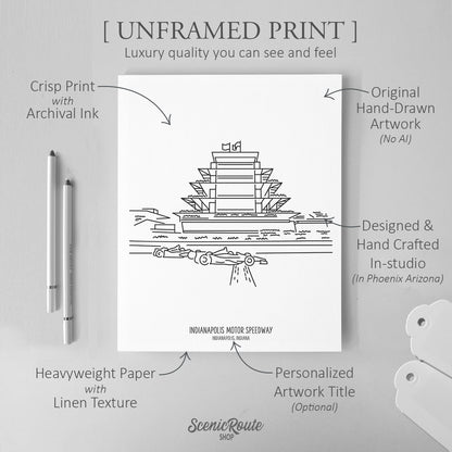 Indianapolis Speedway Pagoda Art Print