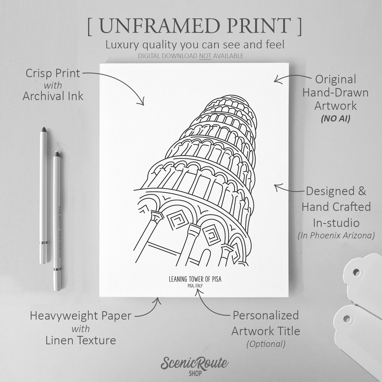 Italy Leaning Tower of Pisa Art Print