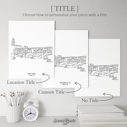 Italy Ponte Vecchio Bridge Art Print