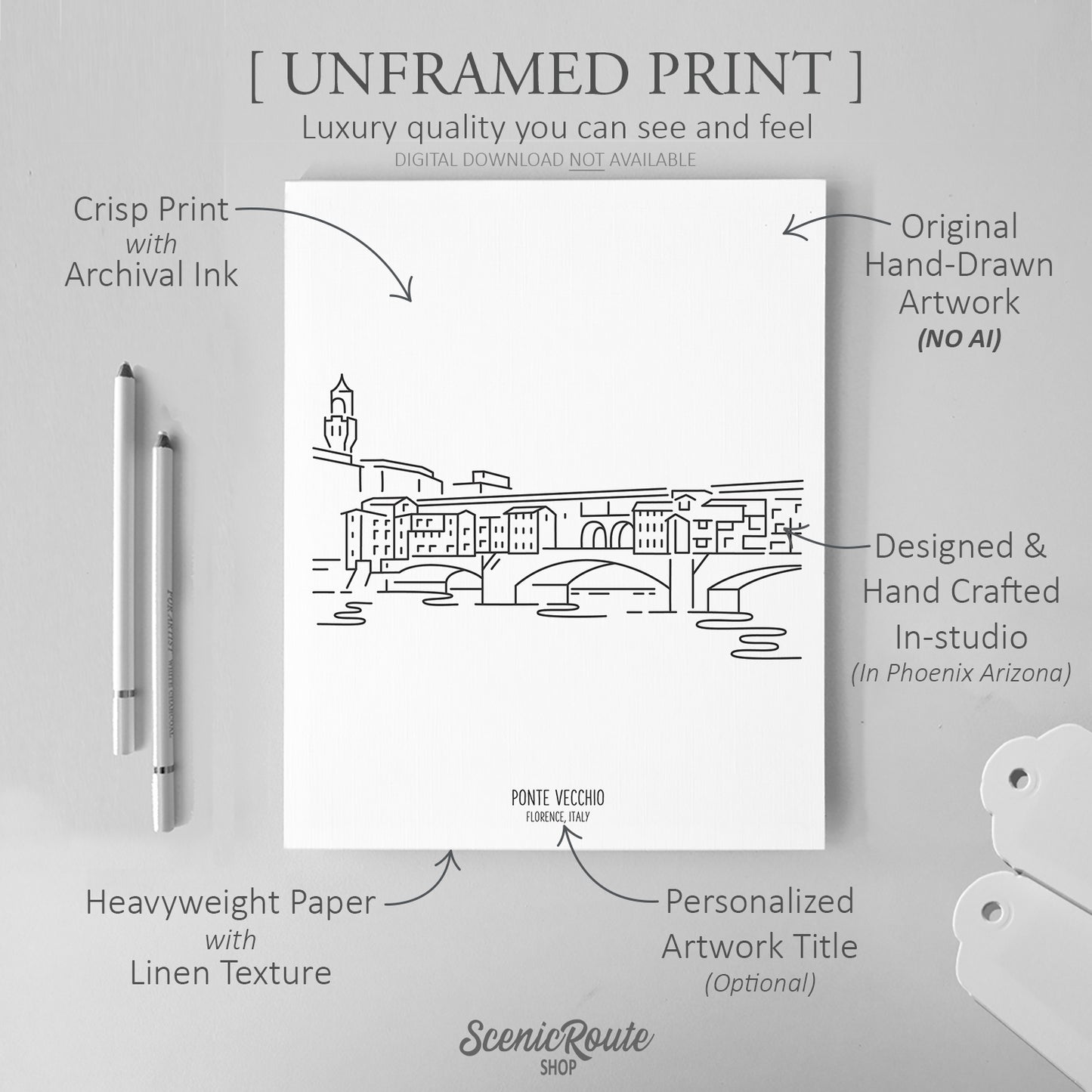 Italy Ponte Vecchio Bridge Art Print