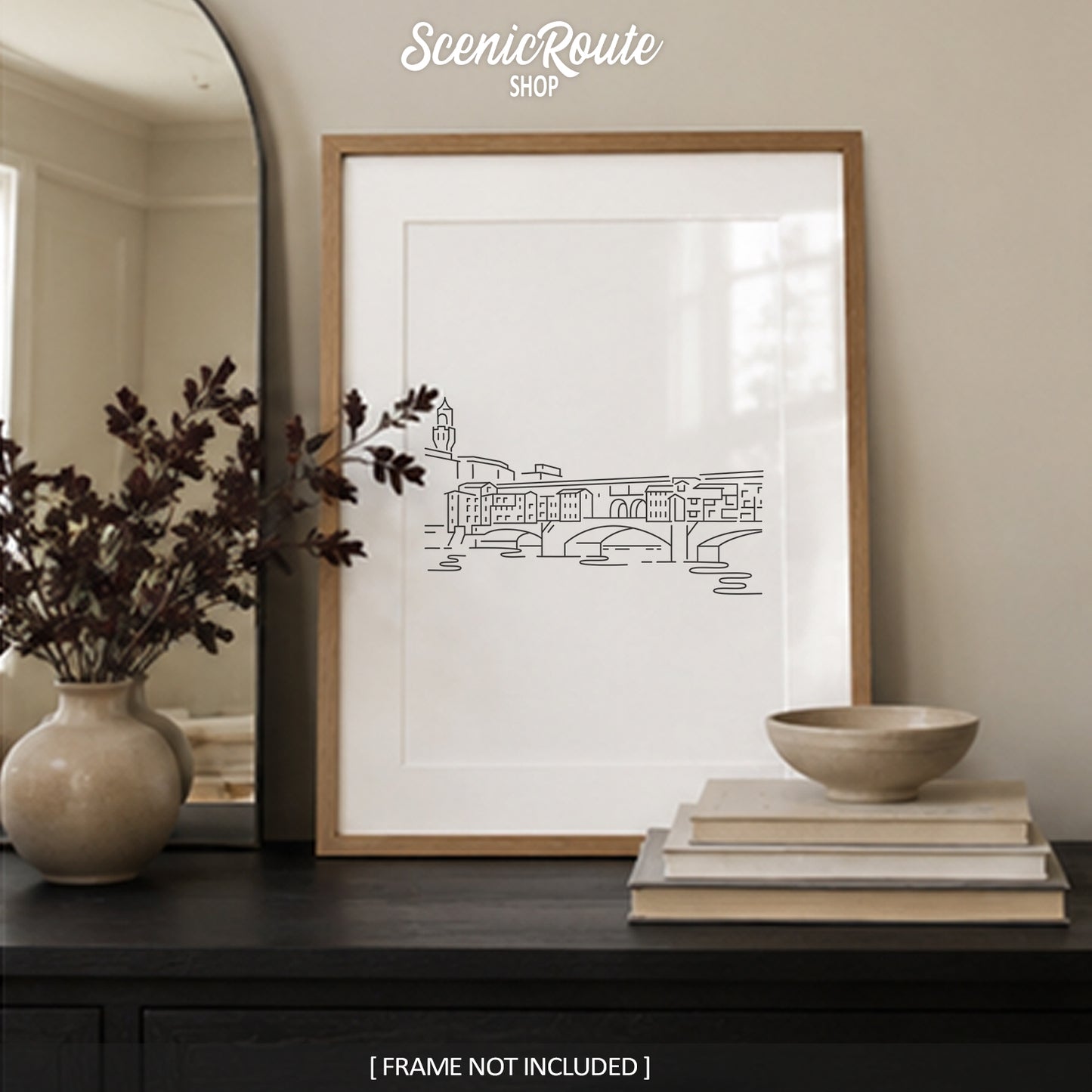 Italy Ponte Vecchio Bridge Art Print