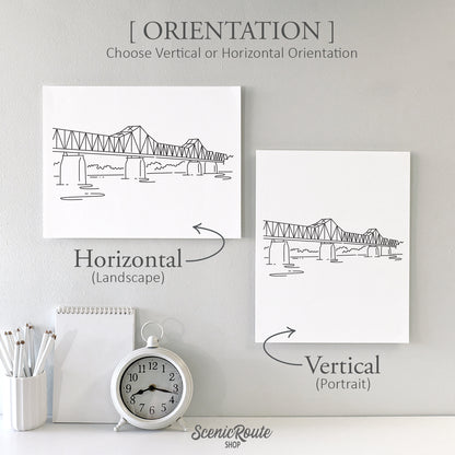 Louisville George Roger's Clark (Second Street Bridge) Art Print