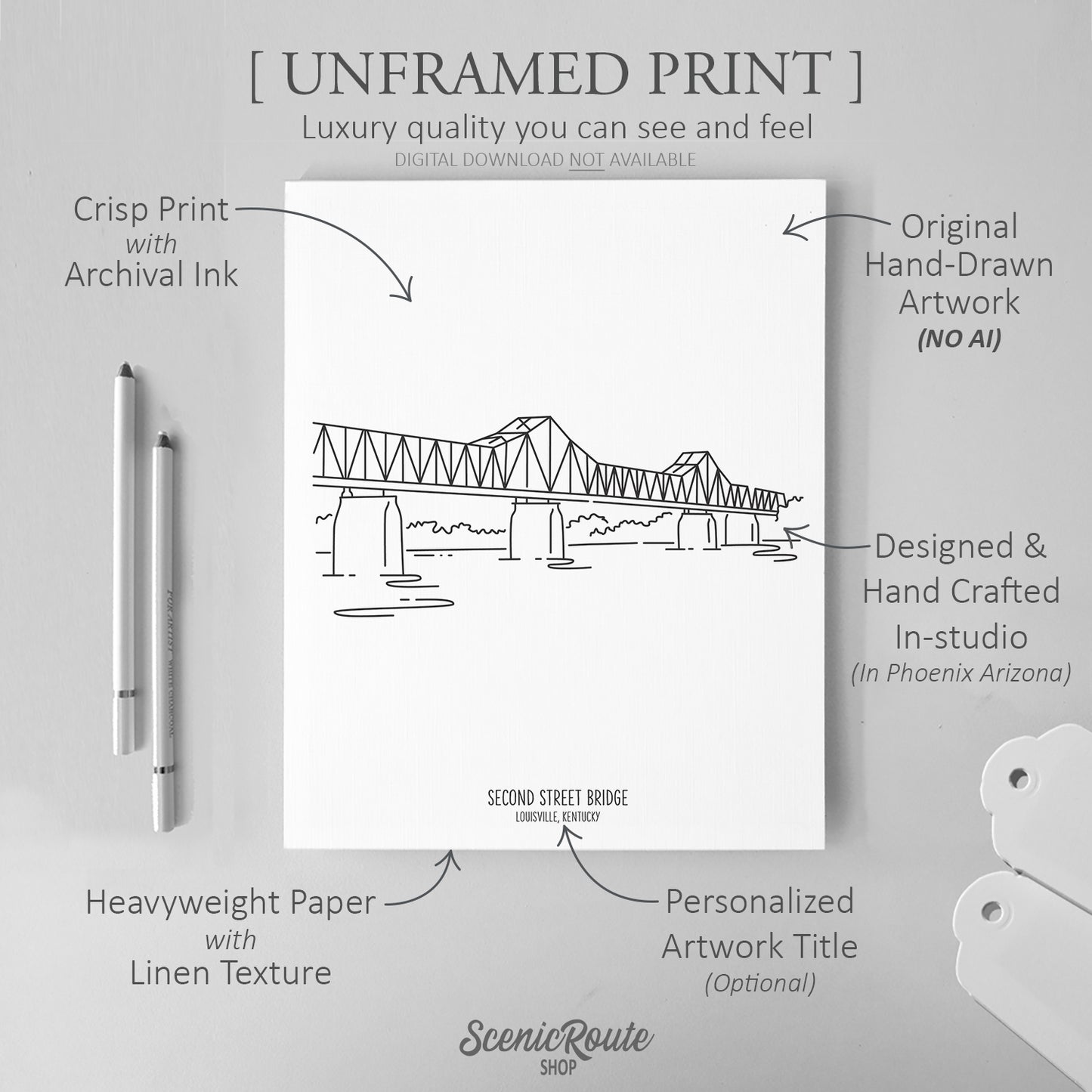 Louisville George Roger's Clark (Second Street Bridge) Art Print