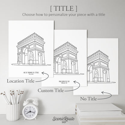 Paris France Arc de Triomphe Art Print