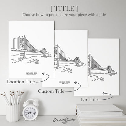 Philadelphia Ben Franklin Bridge Art Print