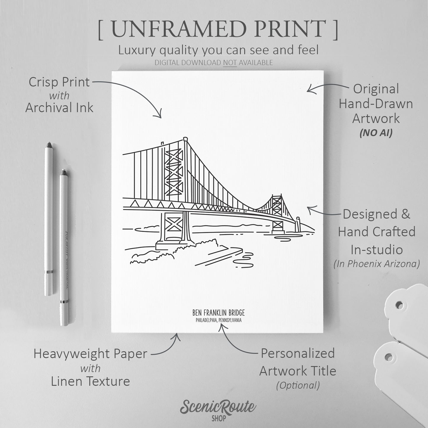 Philadelphia Ben Franklin Bridge Art Print