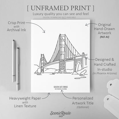 San Francisco Golden Gate Bridge Art Print