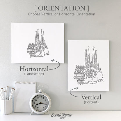 Spain Barcelona Sagrada Familia Basilica Art Print