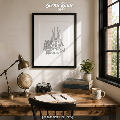 Spain Barcelona Sagrada Familia Basilica Art Print