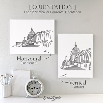 Washington DC Capitol Building Art Print