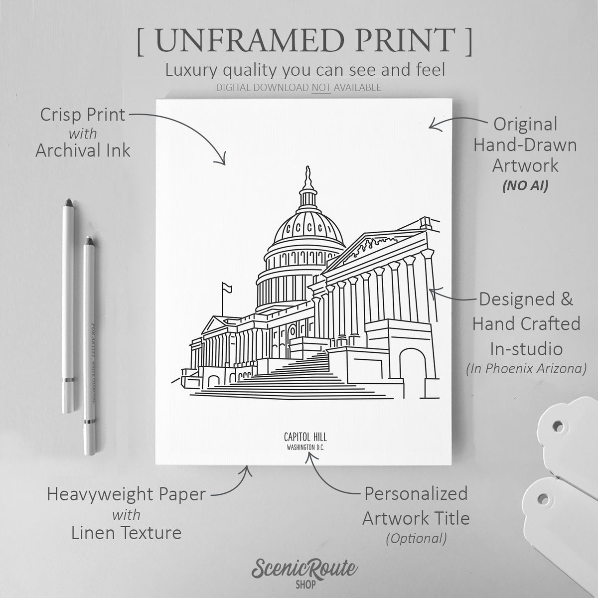 Washington DC Capitol Building Art Print