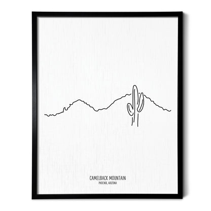 Arizona Camelback Silhouette Mountain Art Print