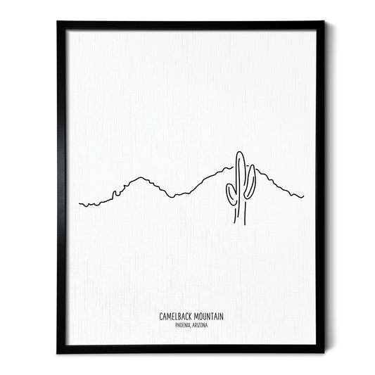 Arizona Camelback Silhouette Mountain Art Print