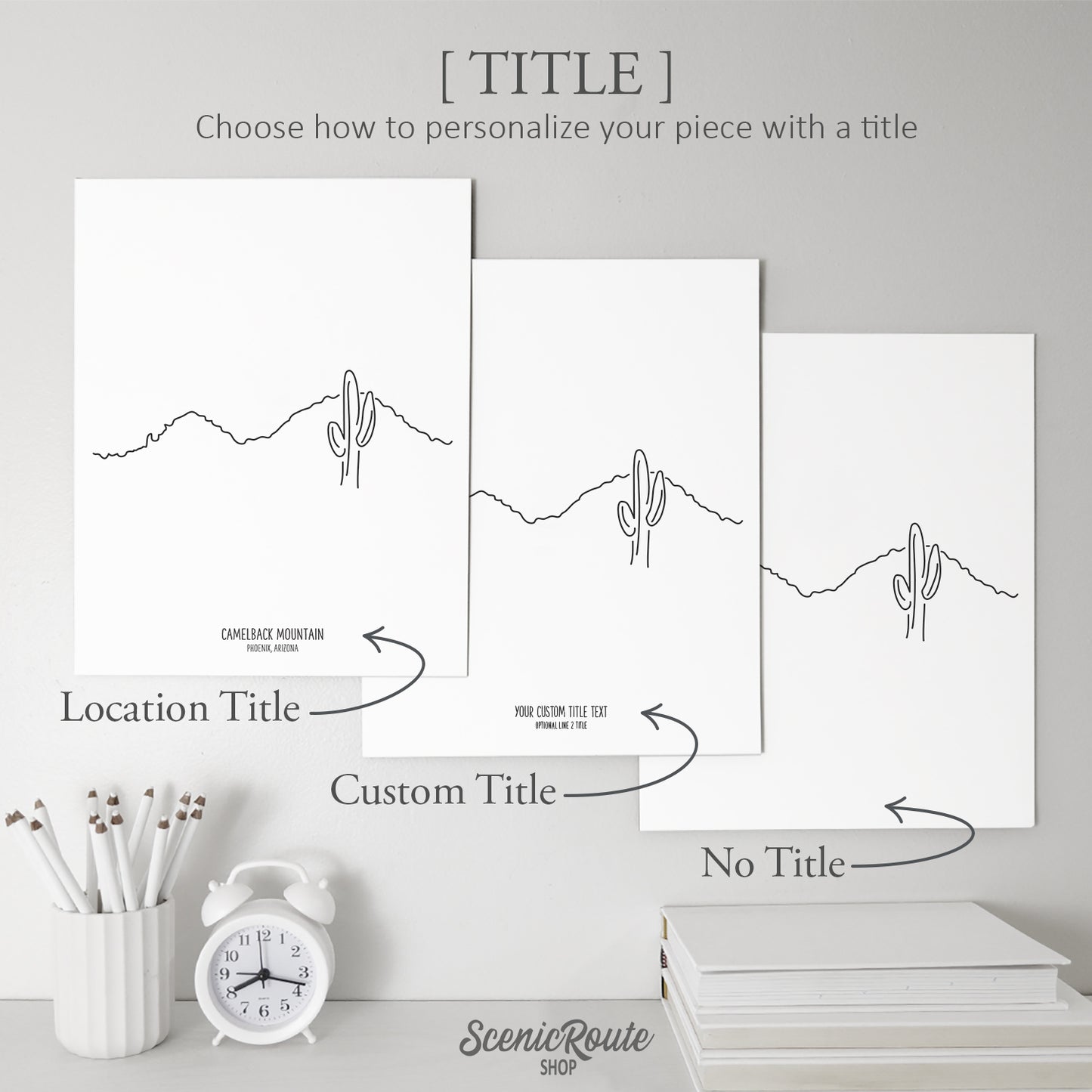 Arizona Camelback Silhouette Mountain Art Print