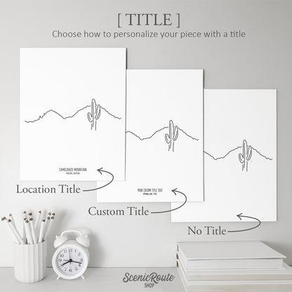 Arizona Camelback Silhouette Mountain Art Print