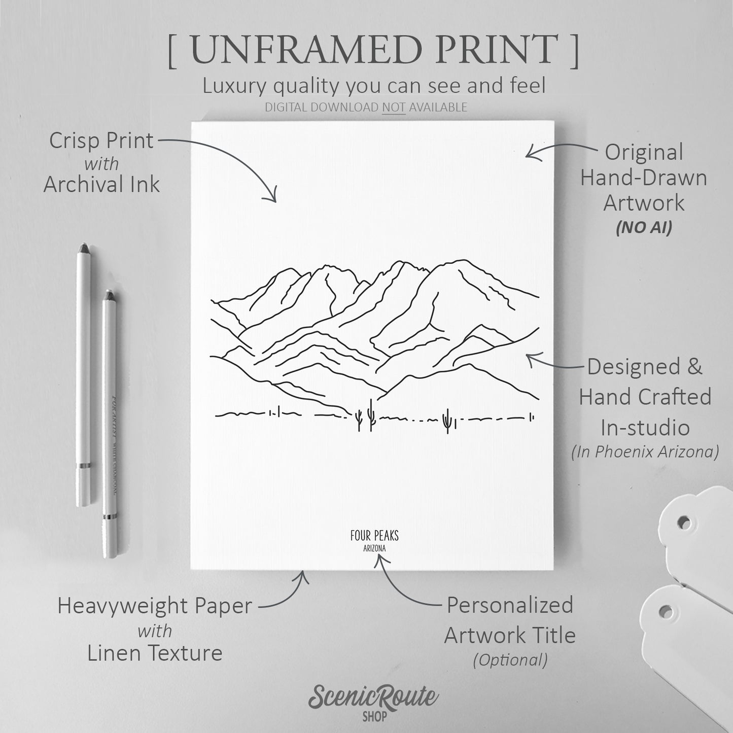 Arizona Four Peaks Art Print